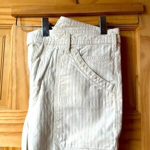 Anthropologie, white painters, cargo pants straight